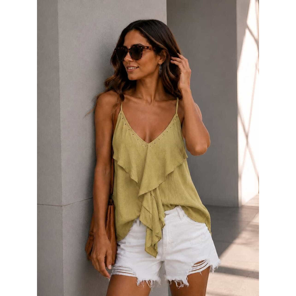 Cuerpo con Volante y Tachas TRESSA Verde Aguacate HEVE