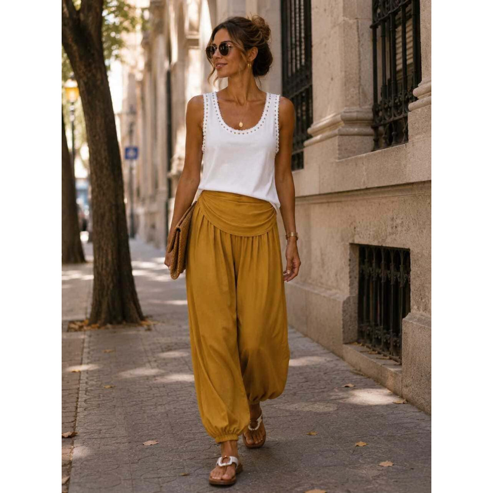 Pantalón Harem ALADDÍN Mostaza HEVE
