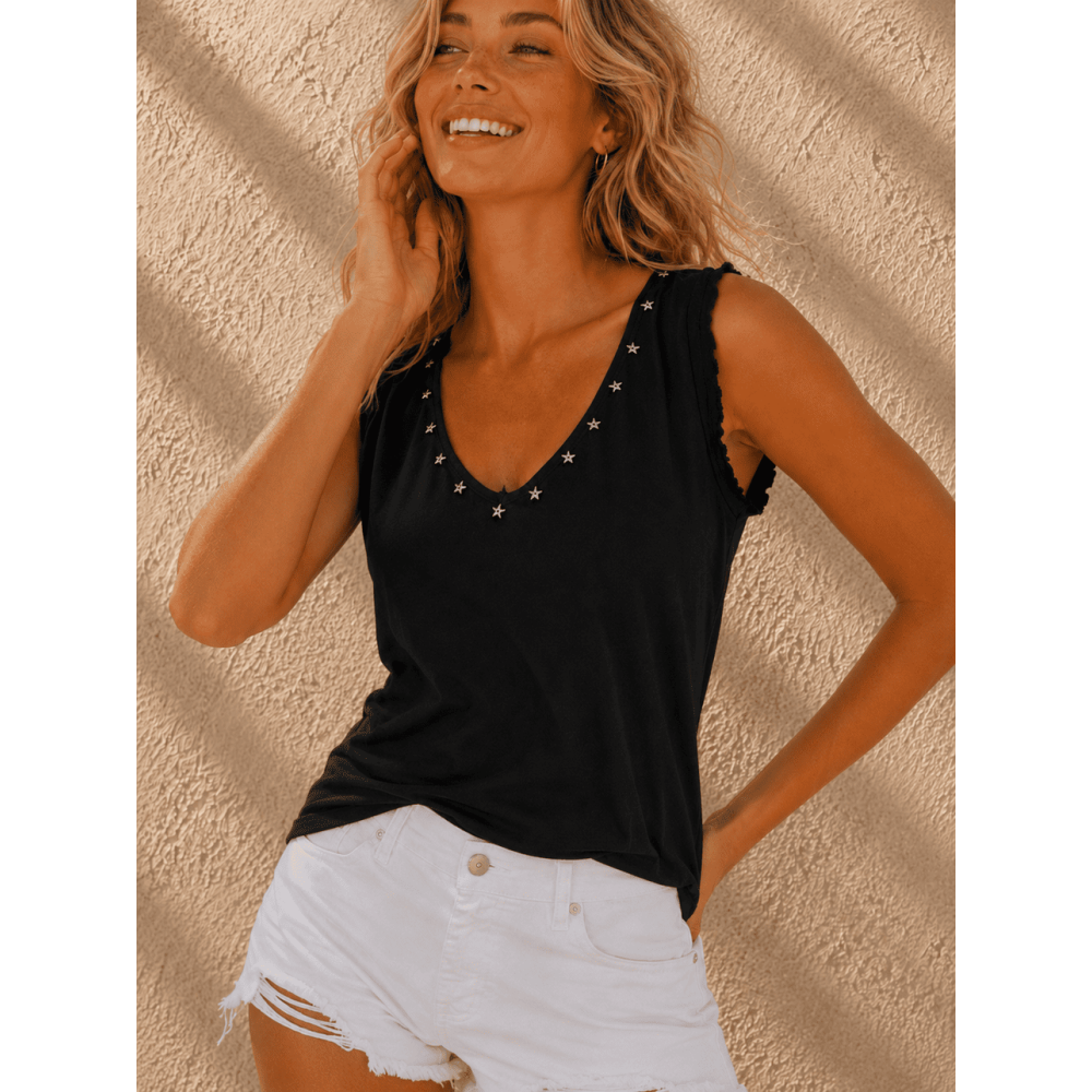 Camiseta Tachas Estrella NIKARA Negro HEVE