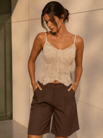 Top Corsetero Encaje VIVIENNE Nude HEVE