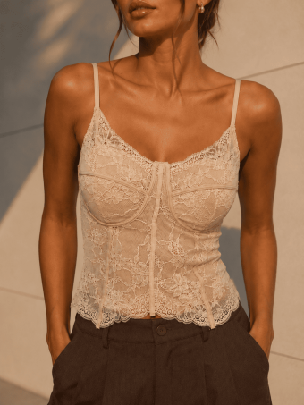 Top Corsetero Encaje VIVIENNE Nude HEVE