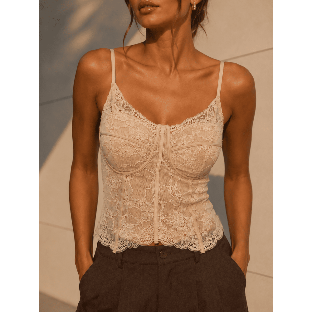 Top Corsetero Encaje VIVIENNE Nude HEVE