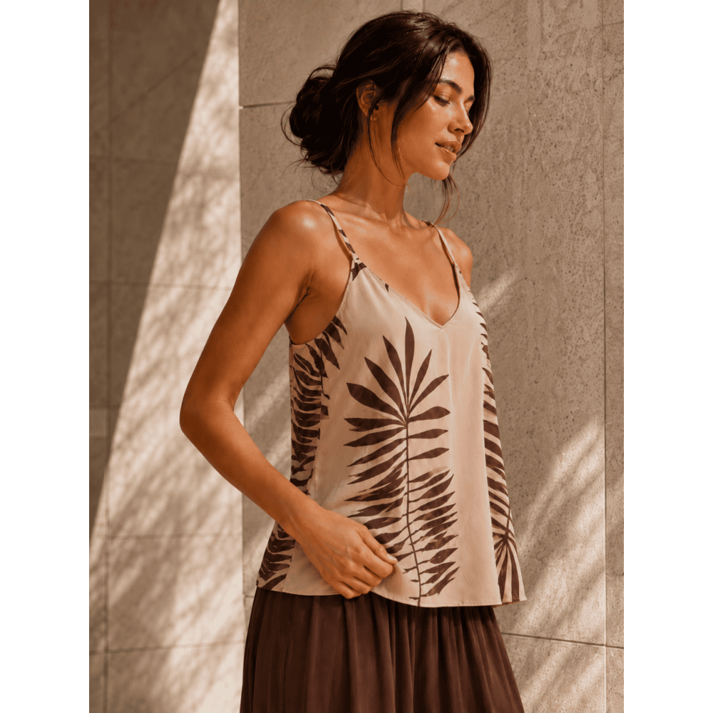 Cuerpo Evasé Hojas ALASSIA Beige HEVE