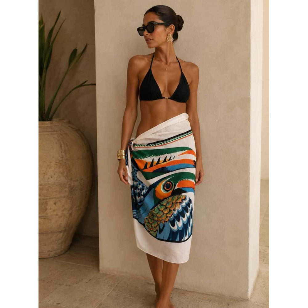 Falda Pareo Midi Estampado Tucán HEVE