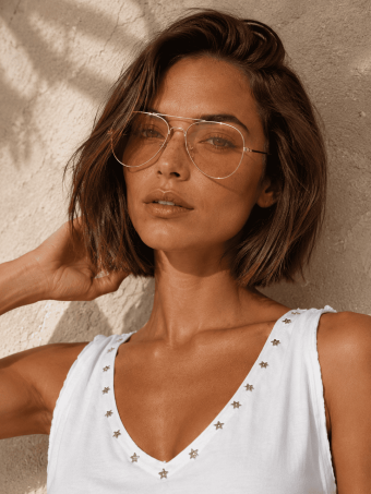 Gafas Sol Aviador Oro/Rosa 32 HEVE