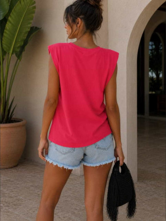 Camiseta Hombreras NOVALA Frambuesa HEVE