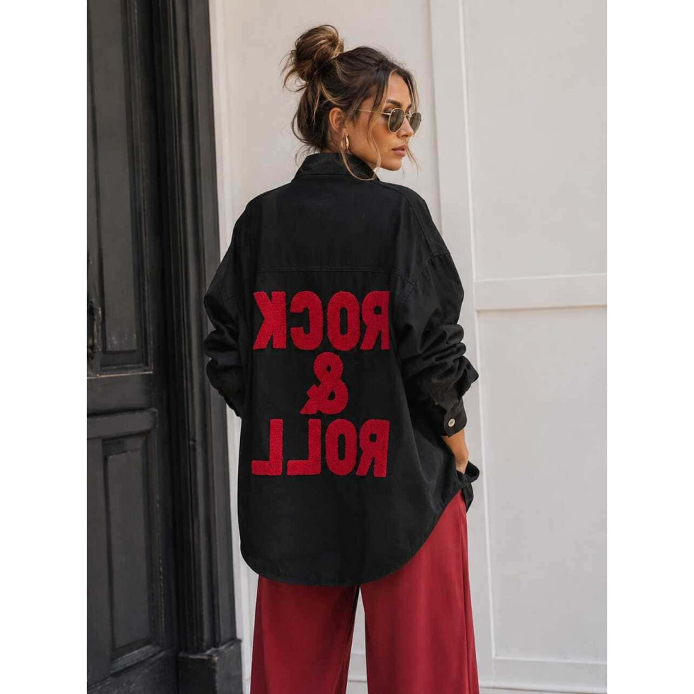 Sobrecamisa Vaquera ROCK AND ROLL Negro/Rosa HEVE
