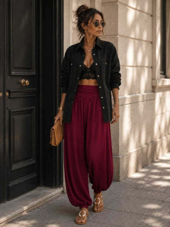 Sobrecamisa Vaquera ROCK AND ROLL Negro/Rosa HEVE