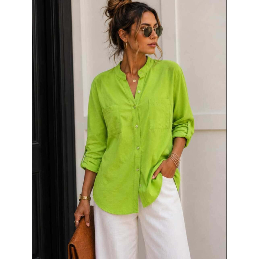 Camisa Fluida FLOSSIE Verde Hierba HEVE