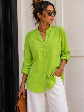 Camisa Fluida FLOSSIE Verde Hierba HEVE