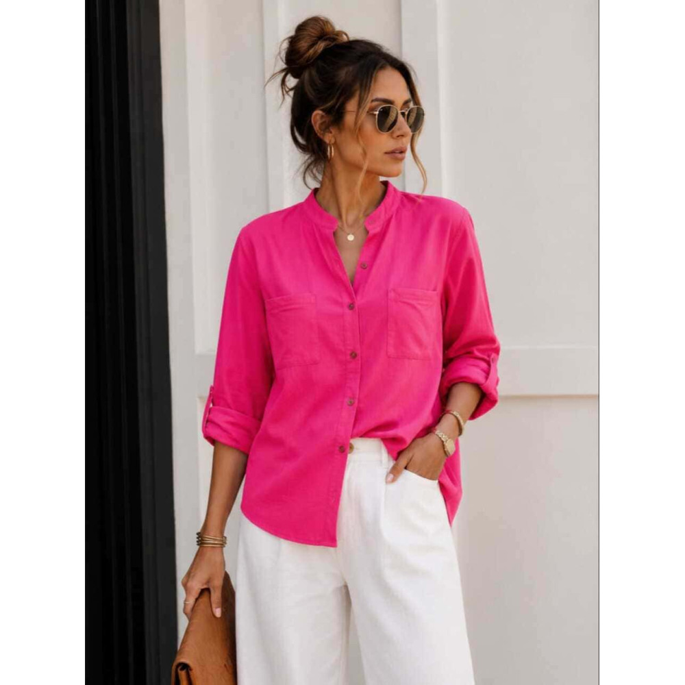 Camisa Fluida FLOSSIE Rosa Flúor HEVE