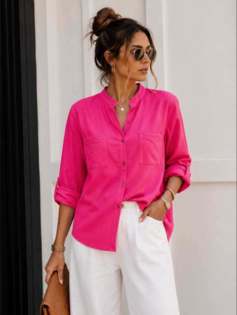 Camisa Fluida FLOSSIE Rosa Flúor HEVE