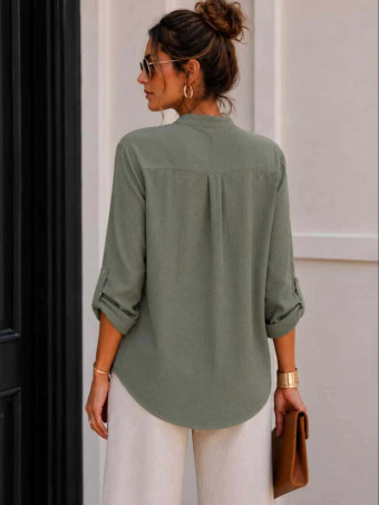 Camisa Fluida FLOSSIE Verde Militar HEVE