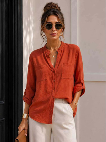Camisa Fluida FLOSSIE Terracota HEVE
