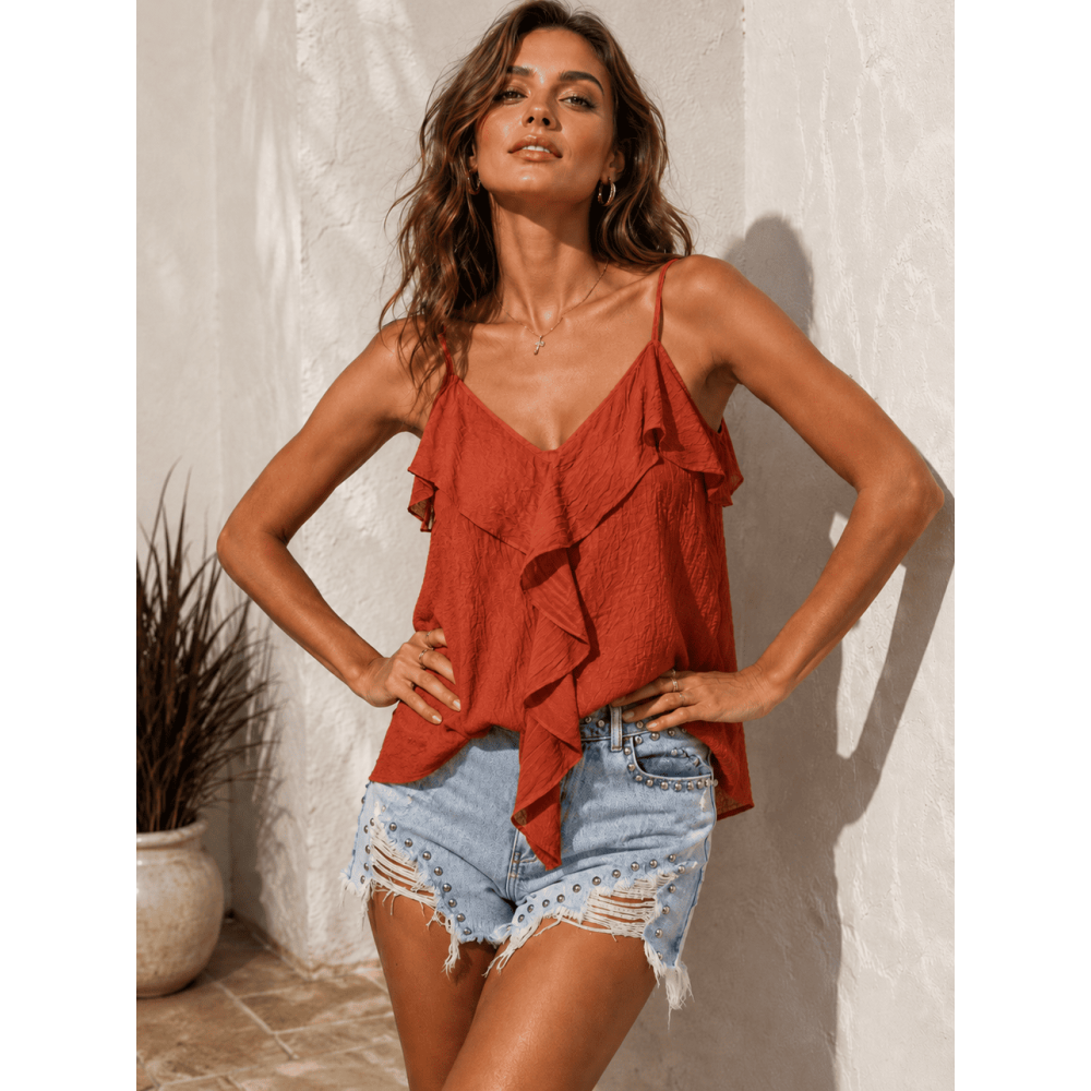 Cuerpo con Volante MALVIA Terracota HEVE