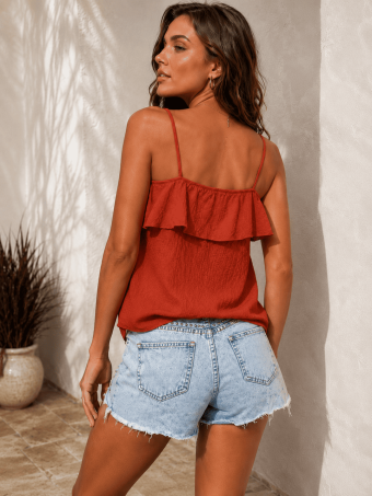 Cuerpo con Volante MALVIA Terracota HEVE