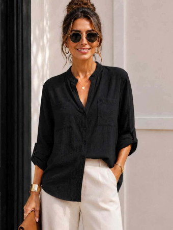 Camisa Fluida FLOSSIE Negro HEVE