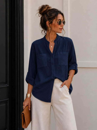 Camisa Fluida FLOSSIE Marino HEVE