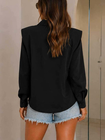 Blusa con Hombreras ELOWEN Negro HEVE