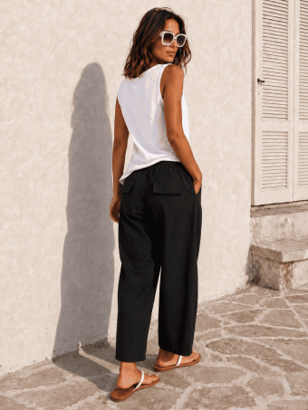 Pantalón Barrel Cintura Elástica NORVYN Negro