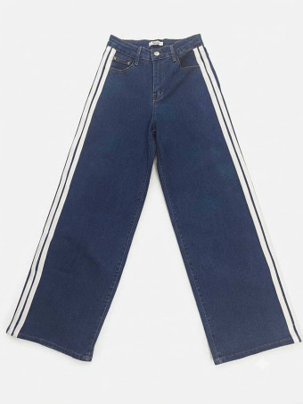 Jeans Wide Leg Franja Lateral MADDEN HEVE