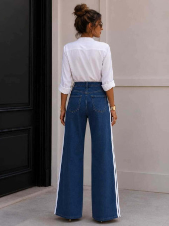 Jeans Wide Leg Franja Lateral MADDEN HEVE