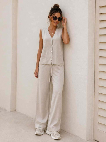 Conjunto Punto 3 Prendas BRIONNE Beige HEVE