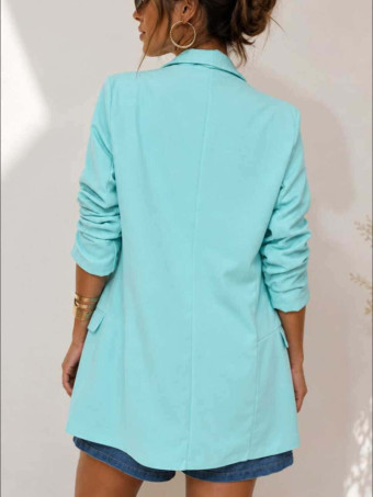 Blazer Frunces BIANCA Aguamarina HEVE