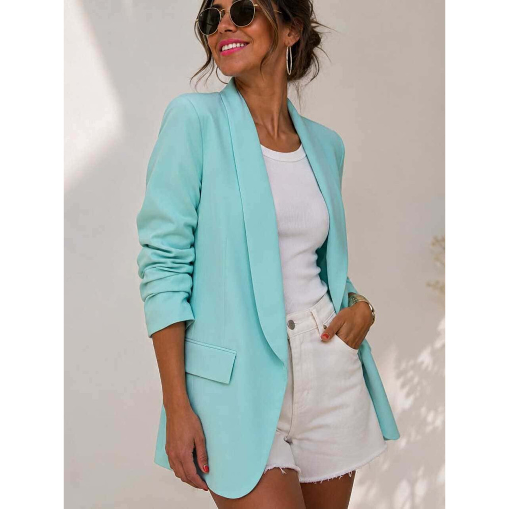 Blazer Frunces BIANCA Aguamarina HEVE