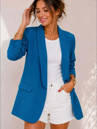 Blazer Frunces BIANCA Azul Pato HEVE