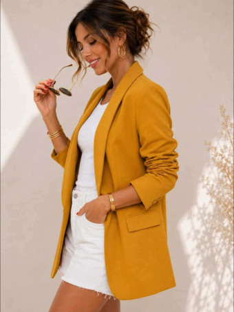 Blazer Frunces BIANCA Mostaza HEVE