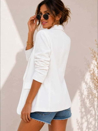 Blazer Frunces BIANCA Blanco HEVE