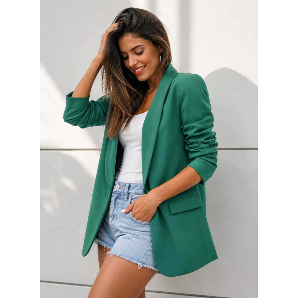 Blazer Frunces BIANCA Verde Trébol HEVE