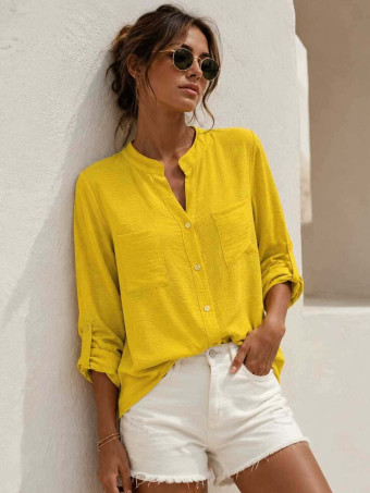 Camisa Fluida FLOSSIE Mostaza HEVE