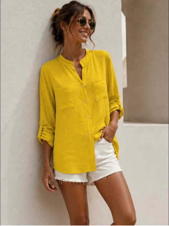 Camisa Fluida FLOSSIE Mostaza HEVE