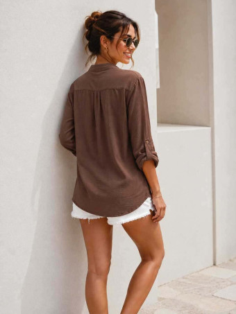 Camisa Fluida FLOSSIE Marrón HEVE