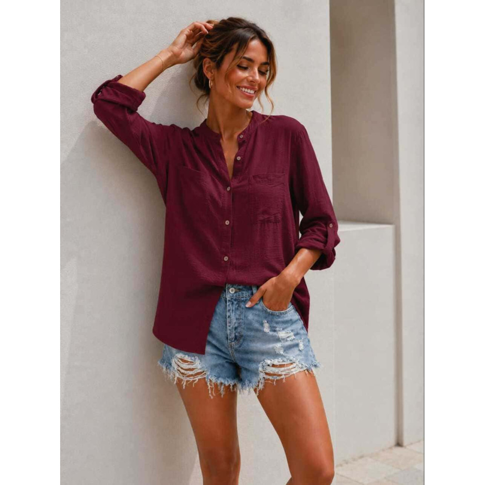 Camisa Fluida FLOSSIE Burdeos HEVE