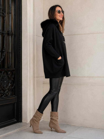 Punto Oversize con Capucha LANSMERE Negro HEVE