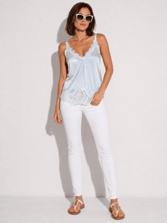 Cuerpo Lencero Encaje GRETHA Celeste HEVE
