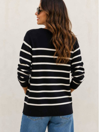 Punto Rayas Corazón LOVE STRIPES Negro HEVE