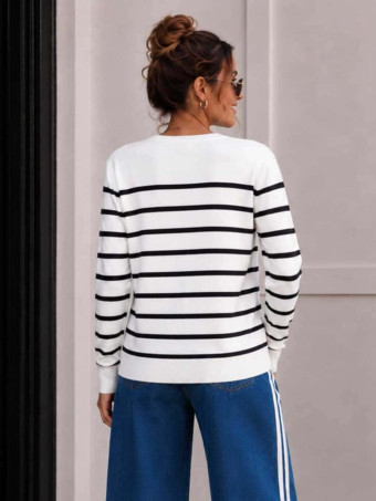 Punto Rayas Corazón LOVE STRIPES Blanco HEVE