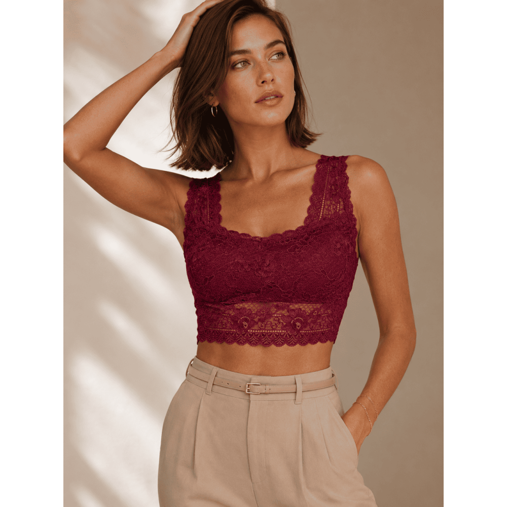 Top Encaje SARIEL Burdeos HEVE