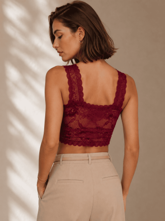 Top Encaje SARIEL Burdeos HEVE