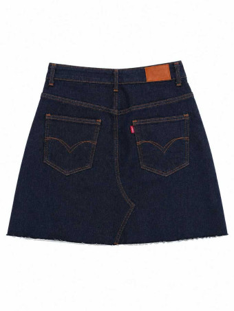 Falda Vaquera Cintura Cruzada TAYLOR Azul Índigo HEVE