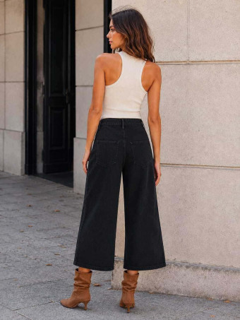 Jeans Culotte CARSON Negro HEVE