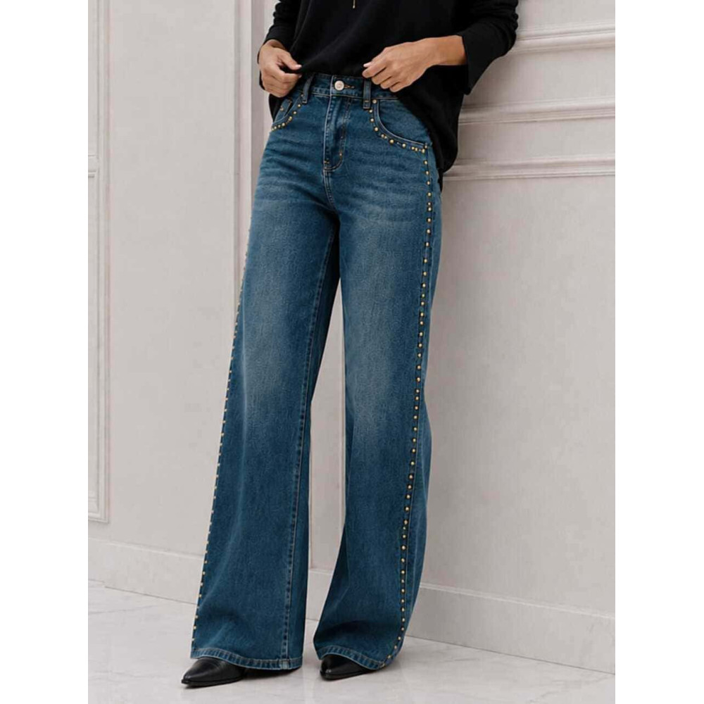 Jeans Wide Leg Tachas PAYTON Blue Jean HEVE