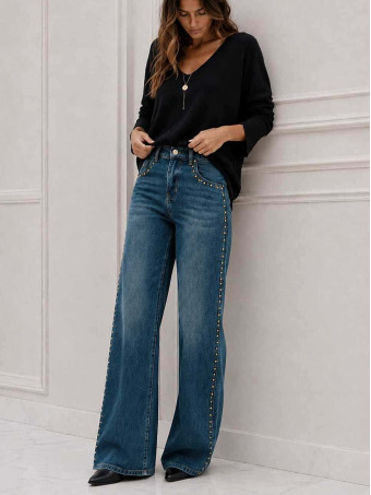 Jeans Wide Leg Tachas PAYTON Blue Jean HEVE