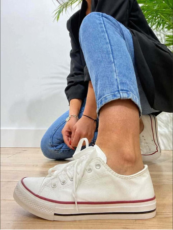 Sneaker Polipiel LONDON Blanco HEVE