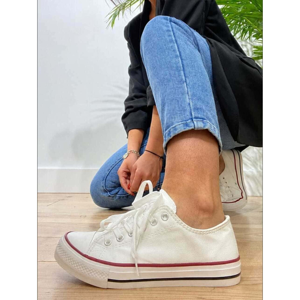 Sneaker Polipiel LONDON Blanco HEVE