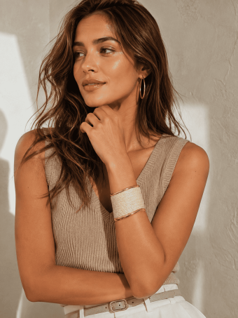 Brazalete Asimétrico Combinado MERELLIAN Crudo HEVE